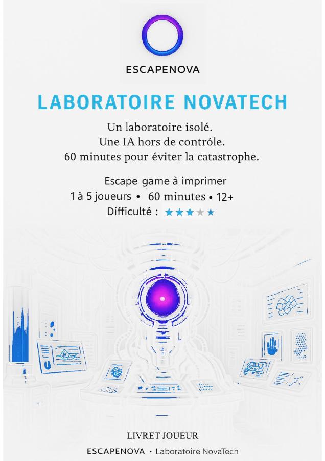 Couverture du Livret Joueur Éco — Laboratoire NovaTech